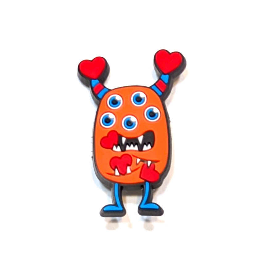 ORANGE HEART-EATER - Single Shoe Charm From The Love Bug Collection