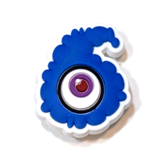 "SIX" BLUE MONSTER - Single Shoe Charm From The Six-Seven Collection