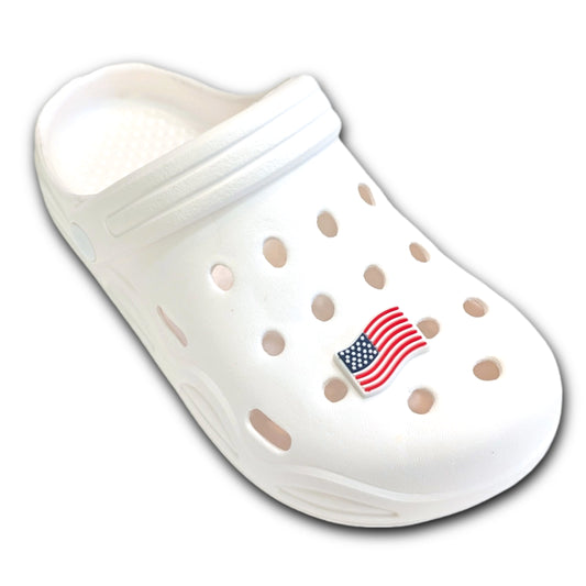 AMERICAN FLAG WAVING - Single Shoe Charm From The Patriotic Collection