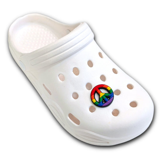 PEACE AND LOVE - Single Shoe Charm From The LGBTQ+ Pride Collection