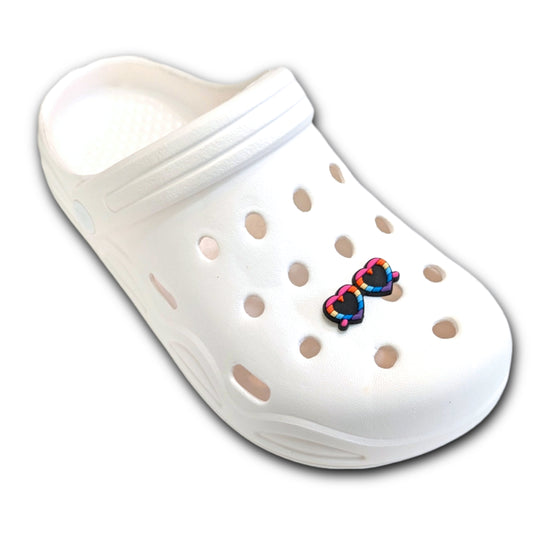 RAINBOW HEART GLASSES - Single Shoe Charm From The LGBTQ+ Pride Collection