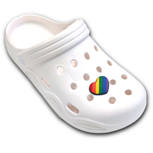 STRIPED HEART - Single Shoe Charm From The LGBTQ+ Pride Collection