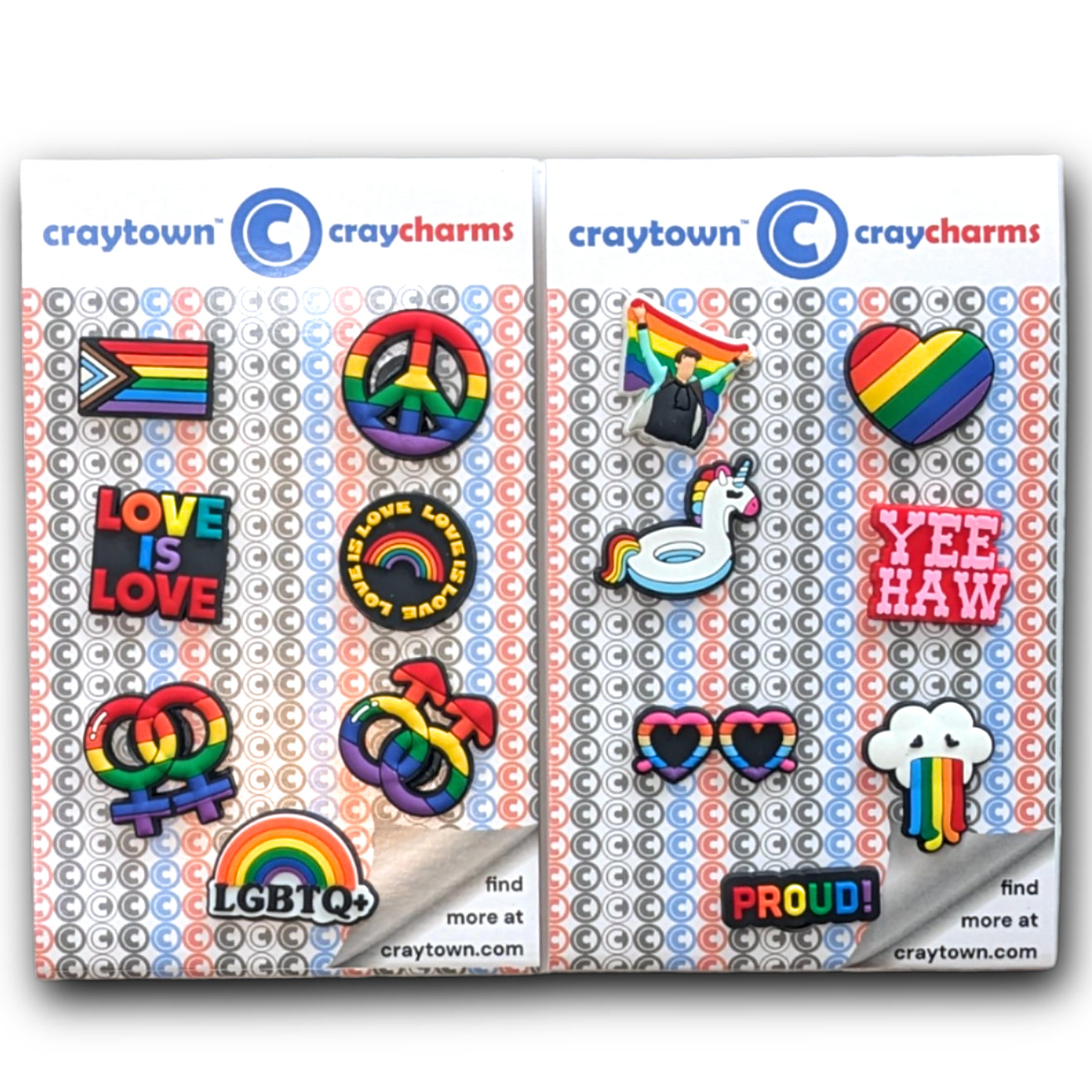 LGBTQ+ SHOE CHARM COLLECTION (Pack of 14) Rainbow Pride, Complete Set