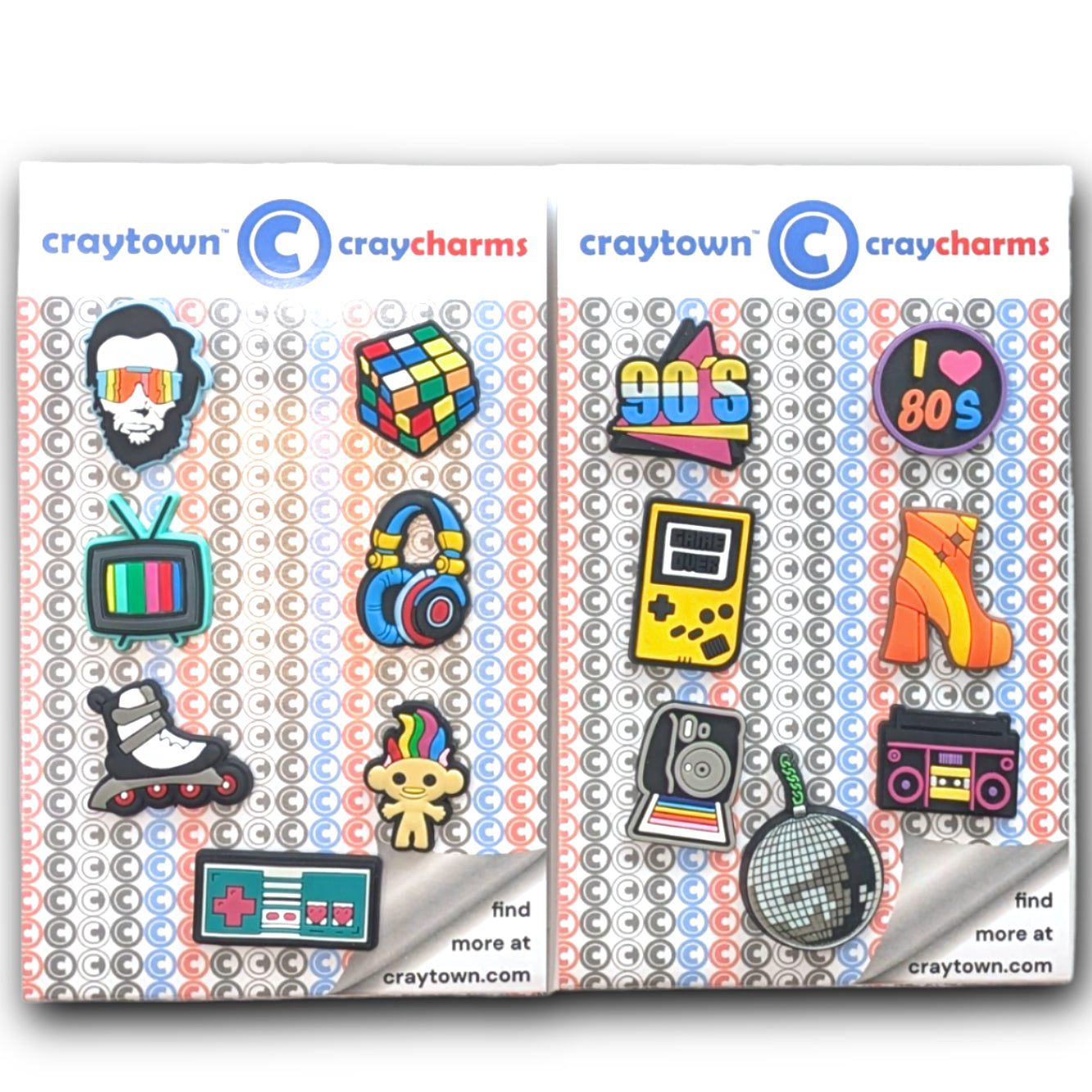 RETRO SHOE CHARM COLLECTION (Pack of 14) 80's & 90's Nostalgia, Complete Set