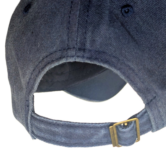 DALLAS DISTRESSED BASEBALL HAT, Navy Blue, Embroidered Cap, Adjustable Size (Adult)