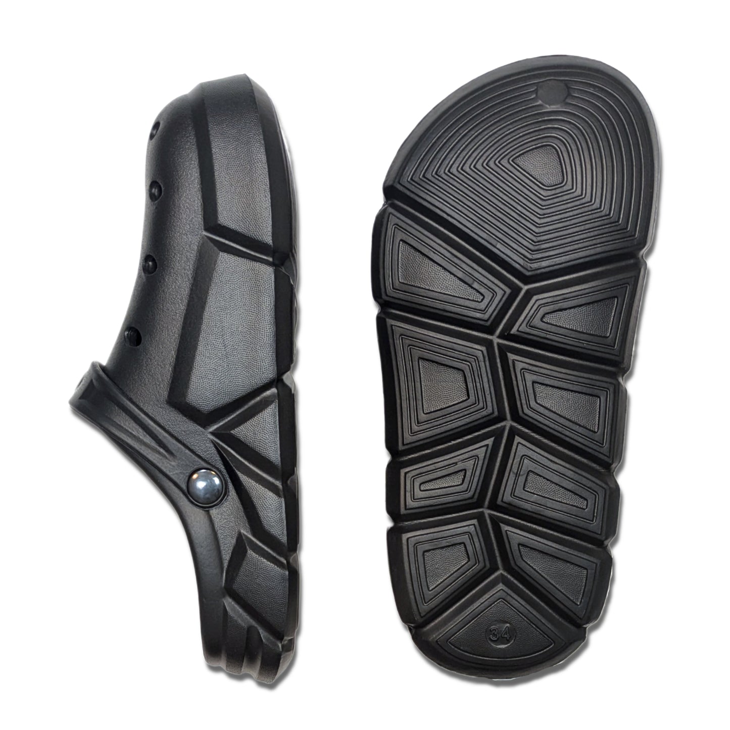 Boy's Black Clogs, Craytown Brand, Big Kids' C11-J4