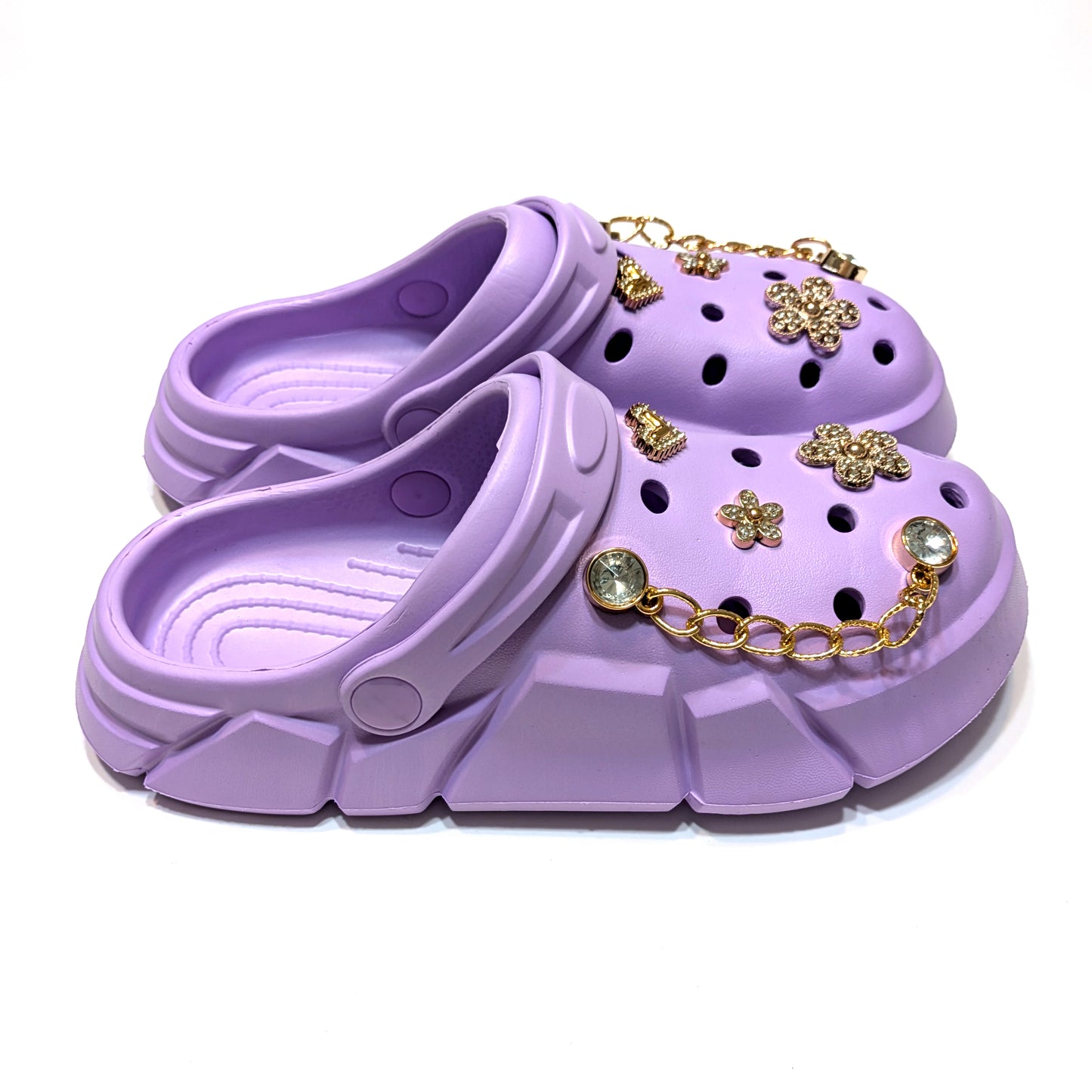 Girl's Purple Clogs, Craytown Brand, Accessories Optional, Big Kids' C11-J4