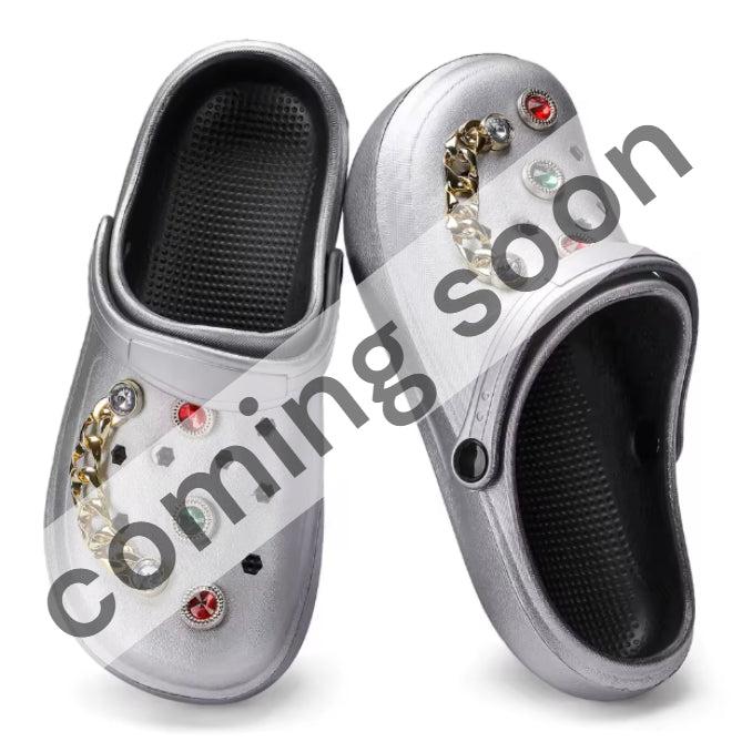 Silver Craytown Unisex Clogs, W8-12, M6-10