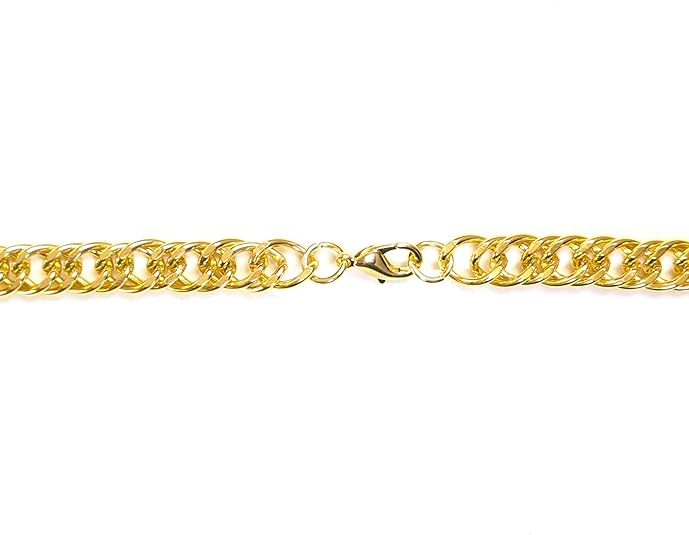 Stainless Steel Chain Necklace 30 Inches Long, 9.5mm Cuban Link, Gold Hip-Hop