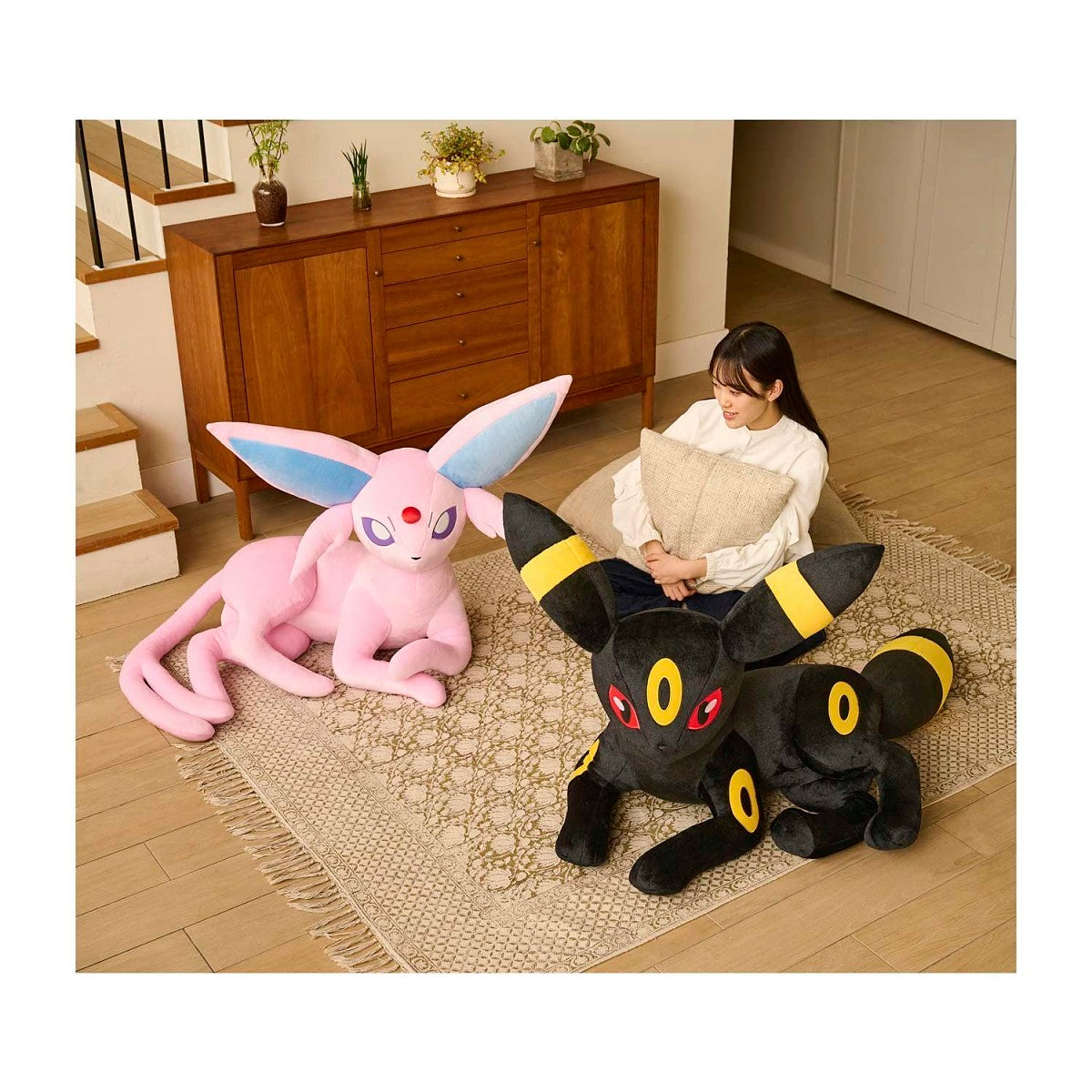 ESPEON Pokémon Center Exclusive Pokédex Life Size Plush 32.75-in (83cm)