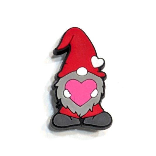RED GNOME - Single Shoe Charm From The Romantic Gnome Collection