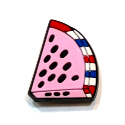 STRIPED WATERMELON - Single Shoe Charm From The Patriotic Collection