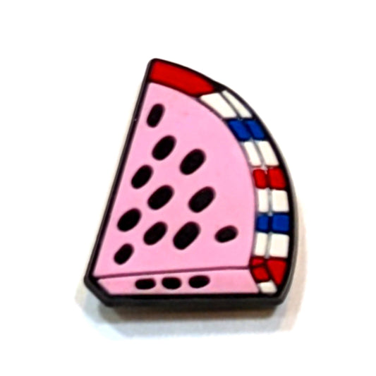 STRIPED WATERMELON - Single Shoe Charm From The Patriotic Collection