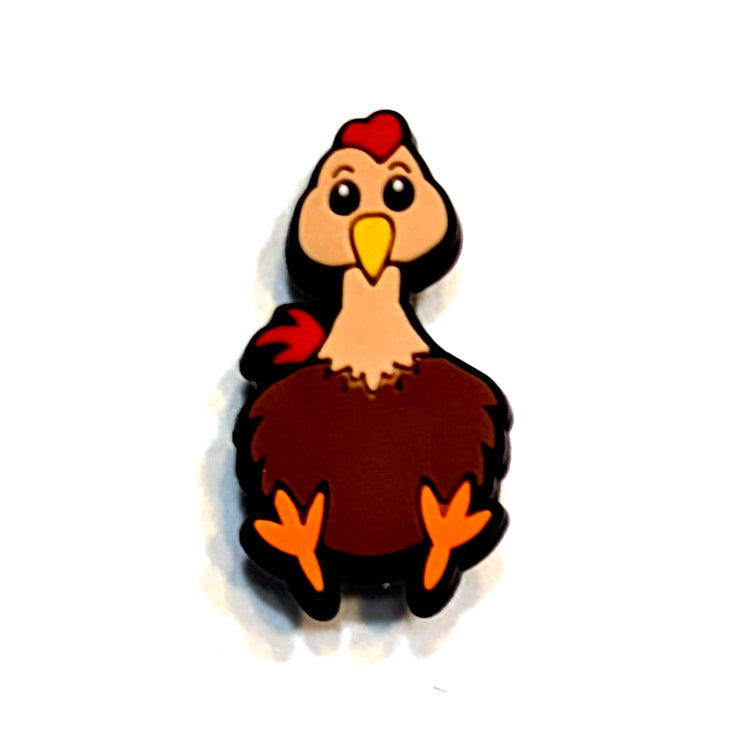 CHICKEN - Single Shoe Charm From The Cute Farm Animal Collection