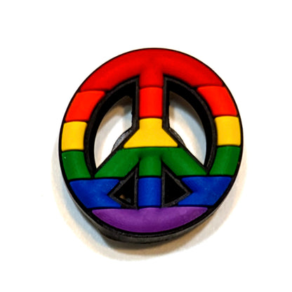 PEACE AND LOVE - Single Shoe Charm From The LGBTQ+ Pride Collection