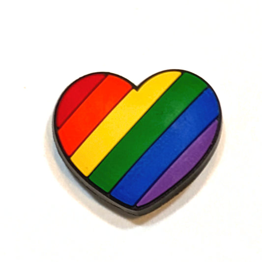 STRIPED HEART - Single Shoe Charm From The LGBTQ+ Pride Collection