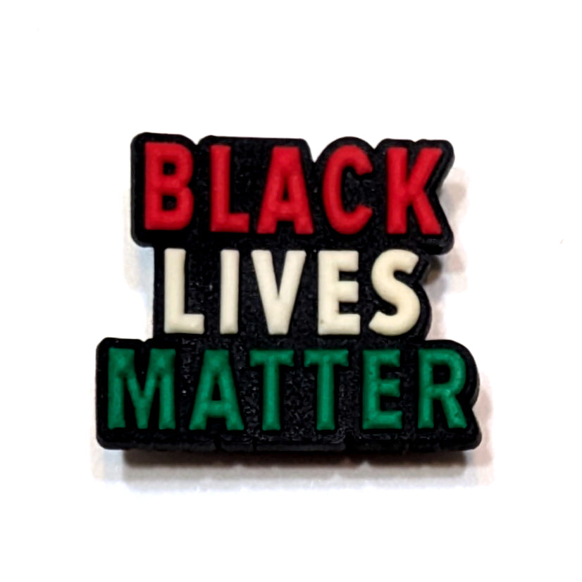 BLACK LIVES MATTER TEXT - Single Clog Charm From The Black Lives Matter Collection
