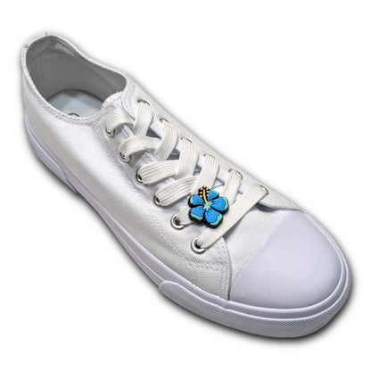 BLUE HIBISCUS - Single Shoe Charm From The Butterfly Collection
