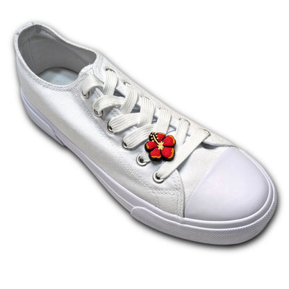 RED HIBISCUS - Single Shoe Charm From The Butterfly Collection