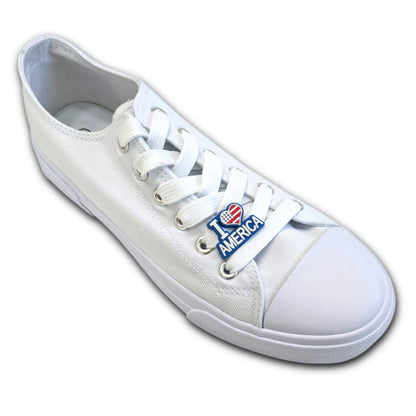 I "HEART" AMERICA - Single Shoe Charm From The Patriotic Collection