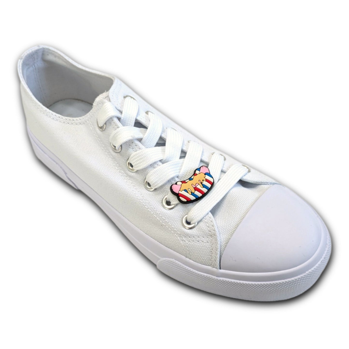 STRIPED HOTDOG - Single Shoe Charm From The Patriotic Collection