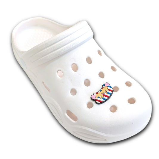 STRIPED HOTDOG - Single Shoe Charm From The Patriotic Collection