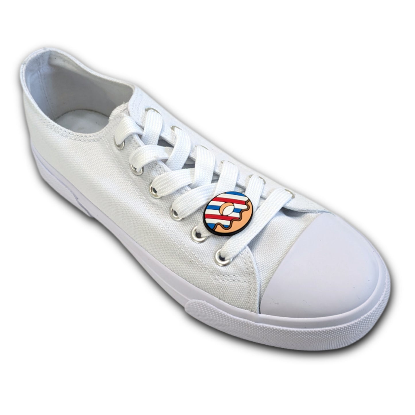 STRIPED DONUT - Single Shoe Charm From The Patriotic Collection