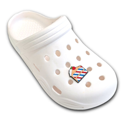 STRIPED CAKE - Single Shoe Charm From The Patriotic Collection