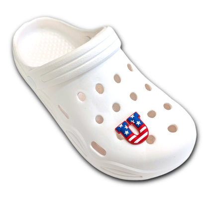 AMERICAN FLAG "U" - Single Shoe Charm From The Patriotic Collection