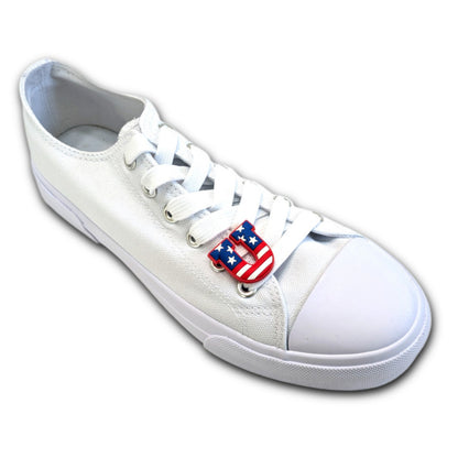 AMERICAN FLAG "U" - Single Shoe Charm From The Patriotic Collection