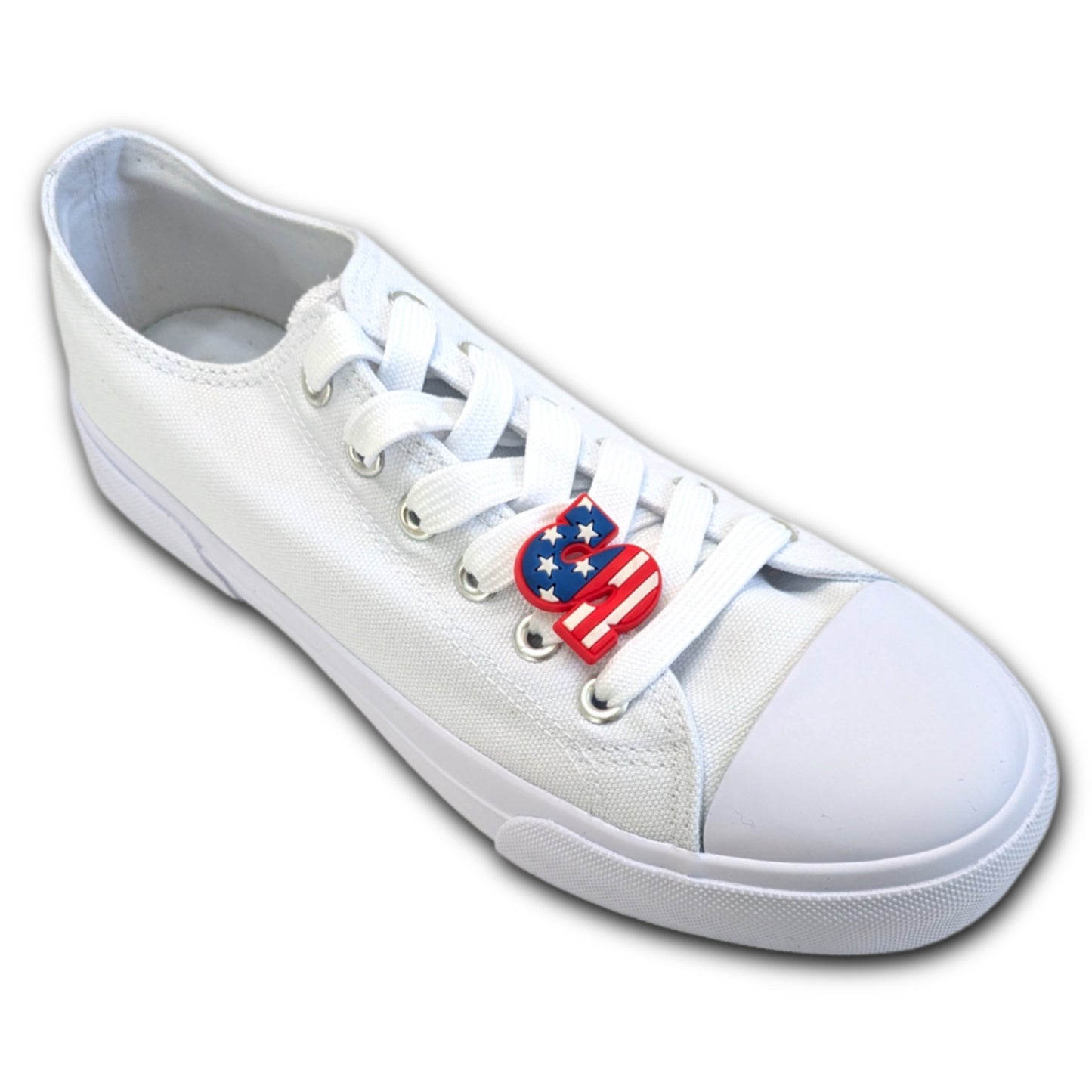 AMERICAN FLAG "S" - Single Shoe Charm From The Patriotic Collection