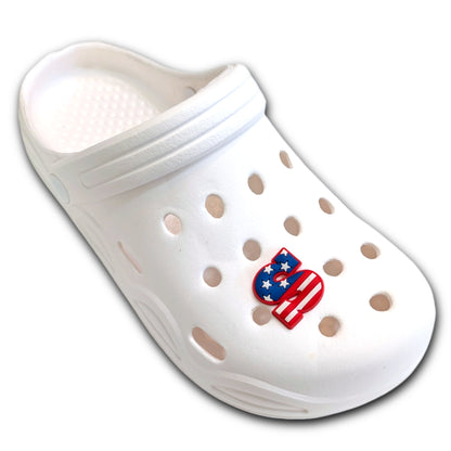 AMERICAN FLAG "S" - Single Shoe Charm From The Patriotic Collection
