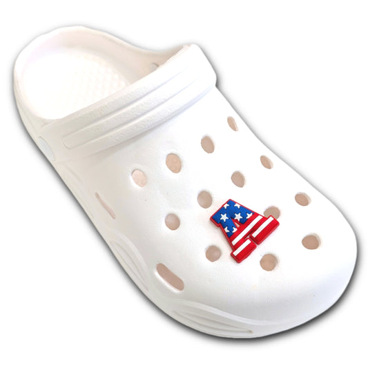 AMERICAN FLAG "A" - Single Shoe Charm From The Patriotic Collection