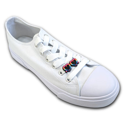 RAINBOW HEART GLASSES - Single Shoe Charm From The LGBTQ+ Pride Collection