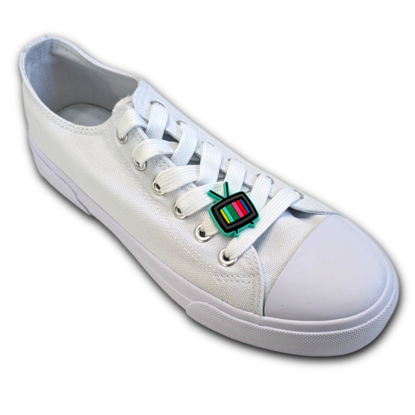 TELEVISON WITH COLOR BARS - Single Shoe Charm From The Retro Collection