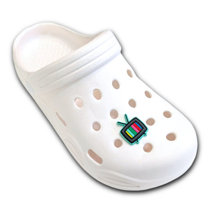 TELEVISON WITH COLOR BARS - Single Shoe Charm From The Retro Collection