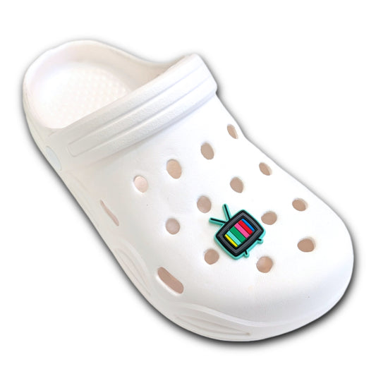 TELEVISON WITH COLOR BARS - Single Shoe Charm From The Retro Collection