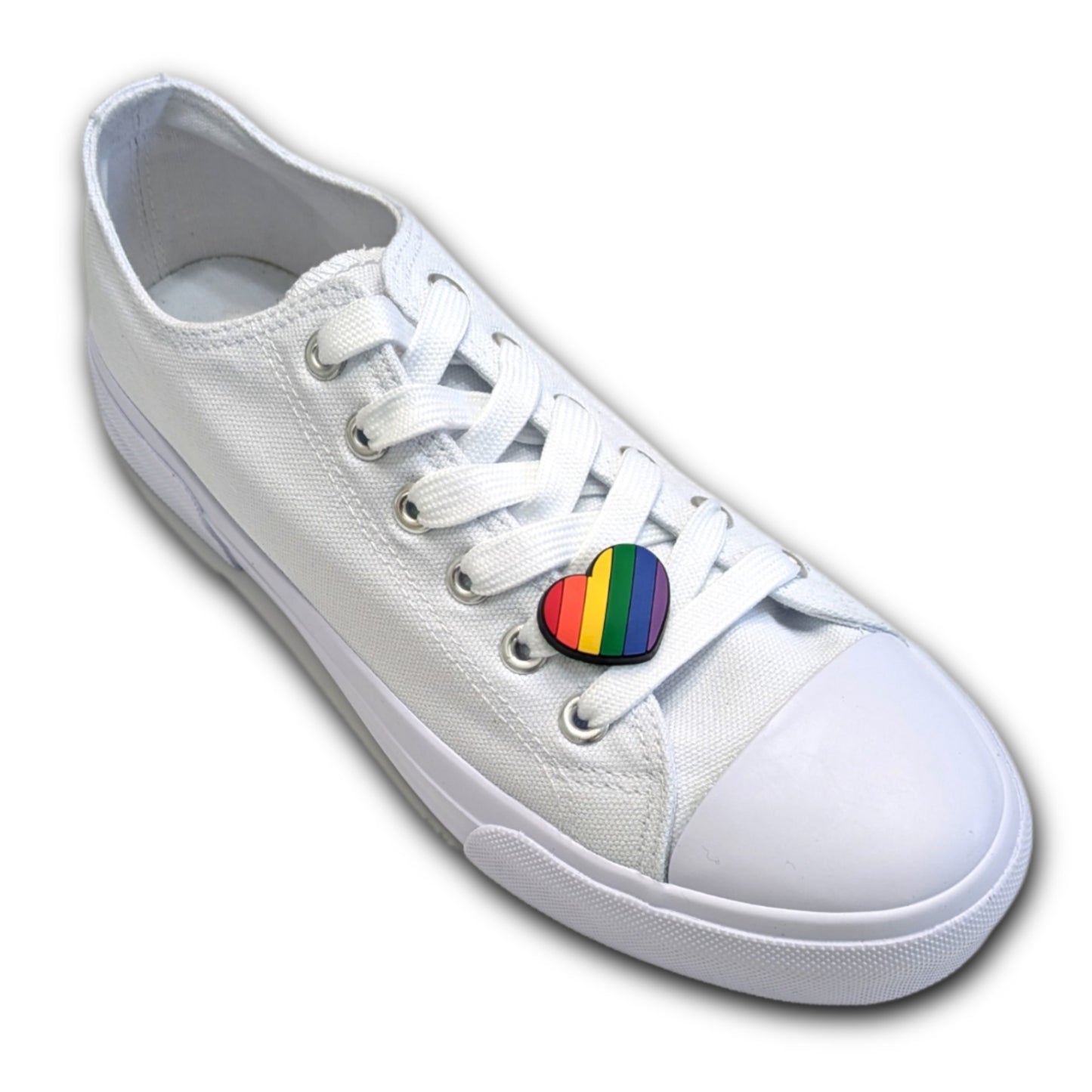 STRIPED HEART - Single Shoe Charm From The LGBTQ+ Pride Collection