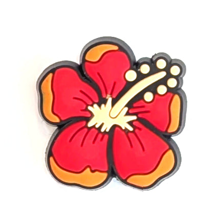 RED HIBISCUS - Single Shoe Charm From The Butterfly Collection
