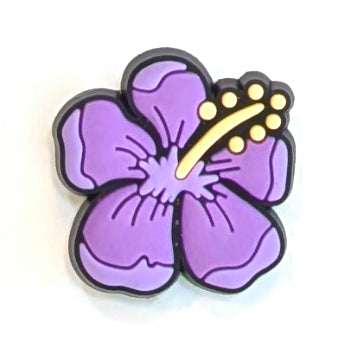 PURPLE HIBISCUS - Single Shoe Charm From The Butterfly Collection