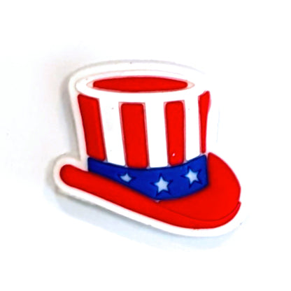 AMERICAN FLAG TOP HAT - Single Shoe Charm From The Patriotic Collection