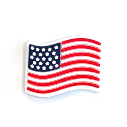 AMERICAN FLAG WAVING - Single Shoe Charm From The Patriotic Collection