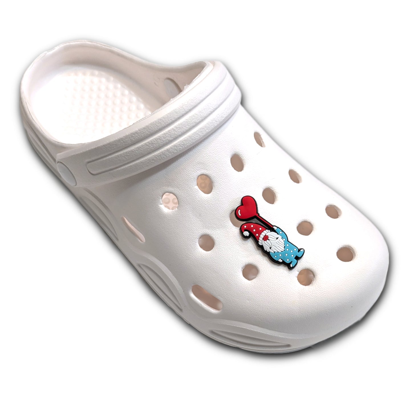 POLKA-DOTTED GNOME WITH BALLOON - Single Shoe Charm From The Romantic Gnome Collection