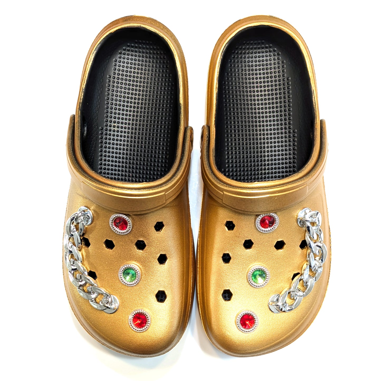 Woman's Gold Clogs, Craytown Brand, Accessories Optional, W7-11.5