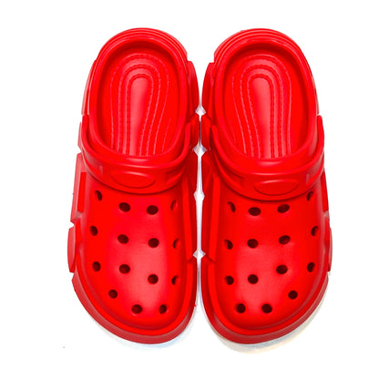 Girl's Red Clogs, Craytown Brand, Accessories Optional, Big Kids' C11-J4