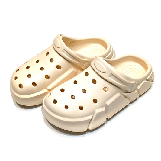 Boy's Ivory Clogs, Craytown Brand, Big Kids' C11-J4