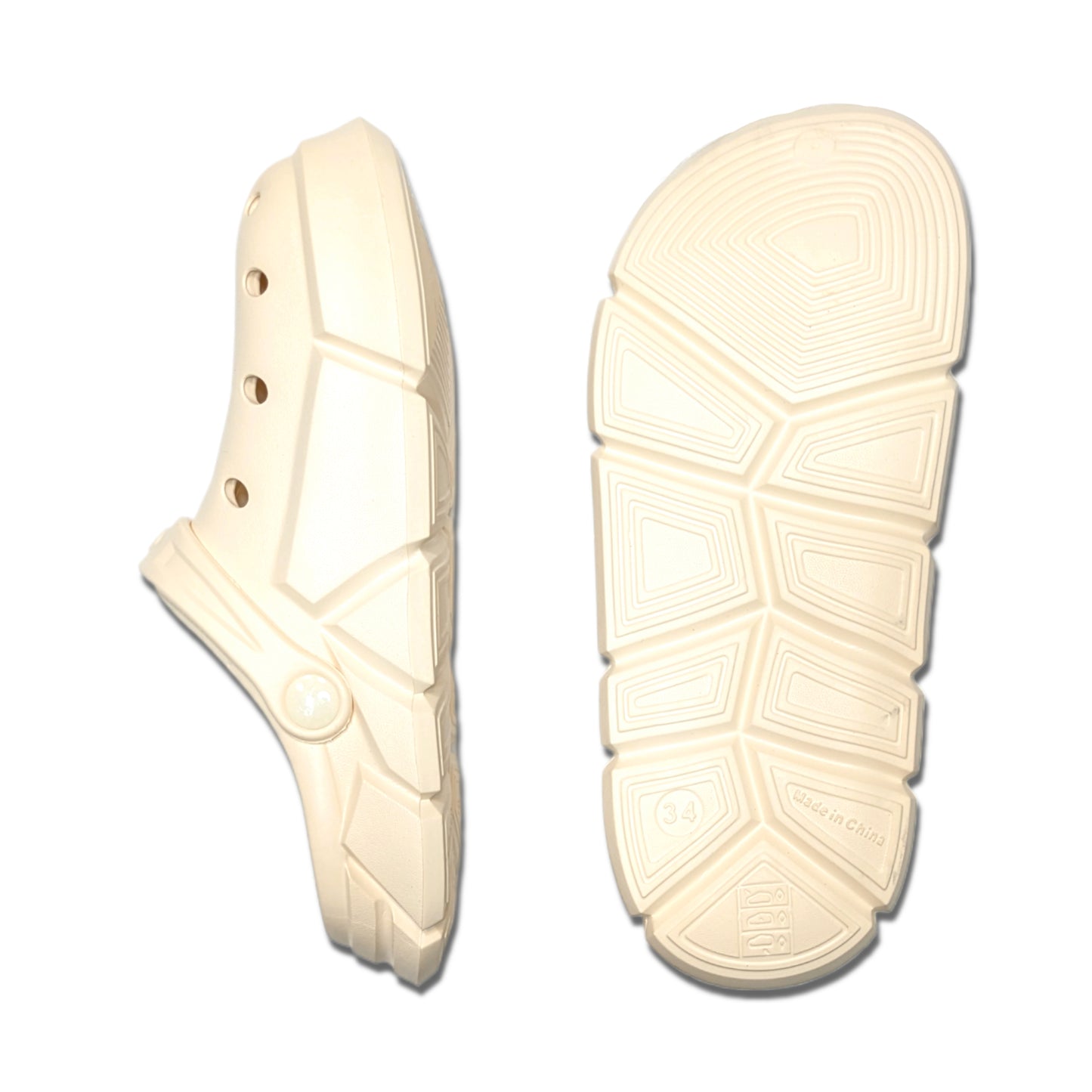 Boy's Ivory Clogs, Craytown Brand, Big Kids' C11-J4