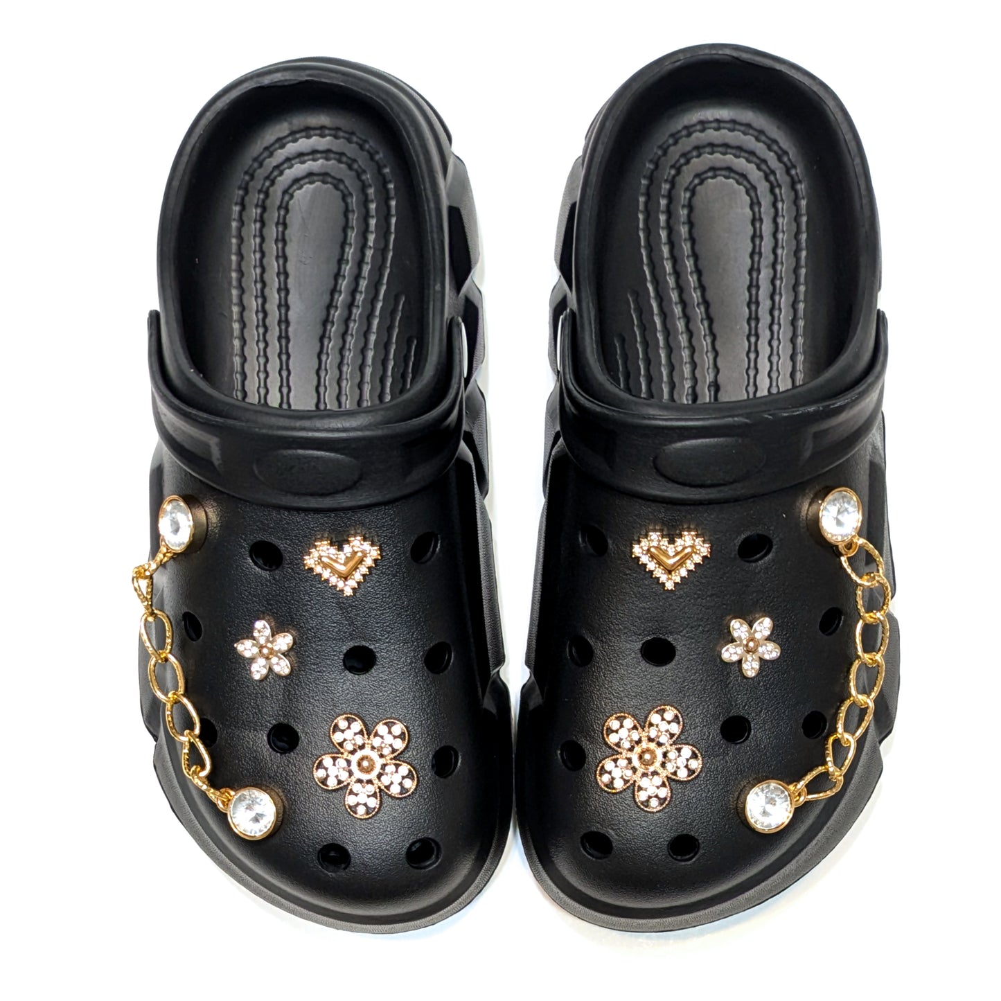 Girl's Black Clogs, Craytown Brand, Accessories Optional, Big Kids' C11-J4