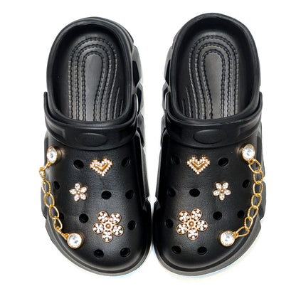 Girl's Black Clogs, Craytown Brand, Accessories Optional, Big Kids' C11-J4