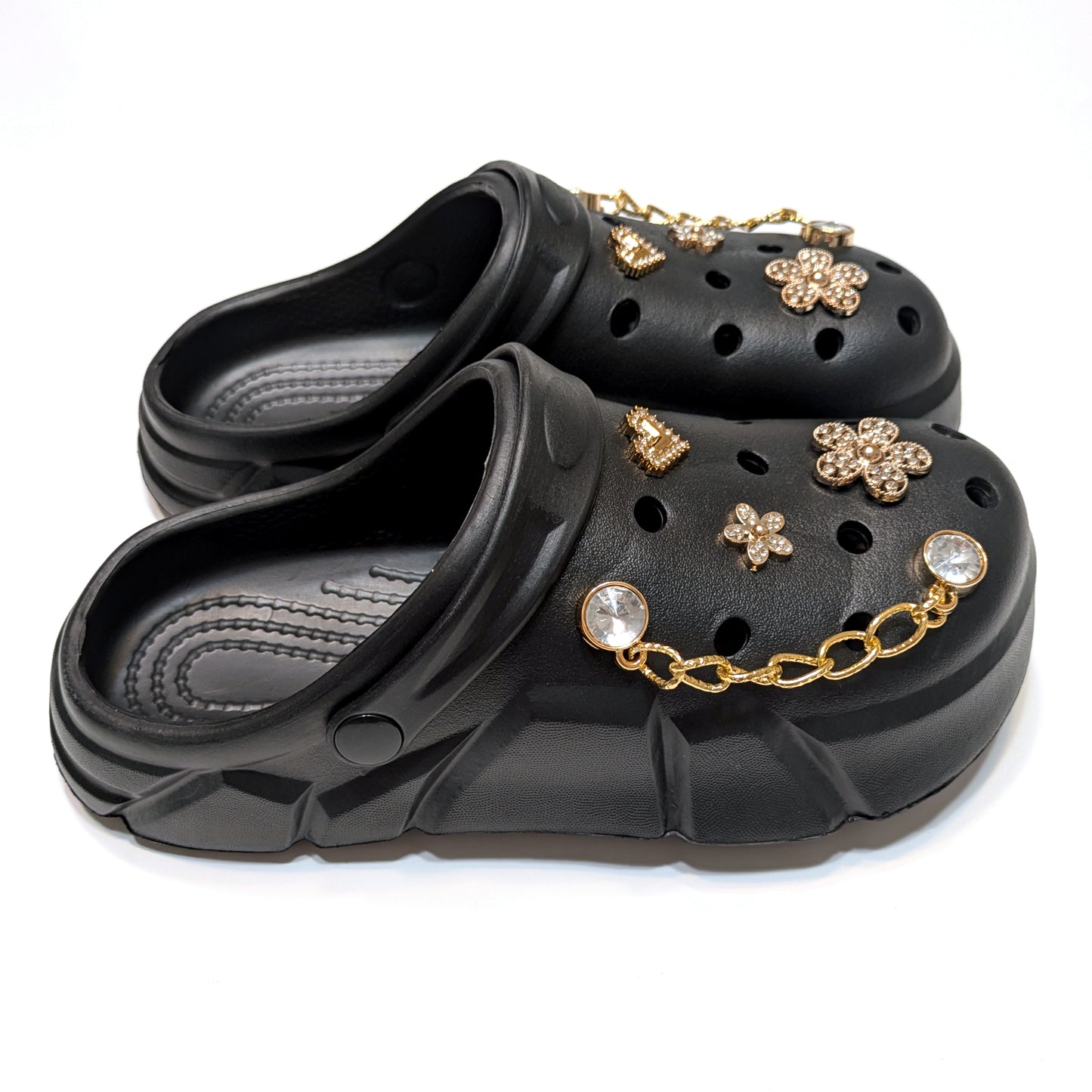 Girl's Black Clogs, Craytown Brand, Accessories Optional, Big Kids' C11-J4